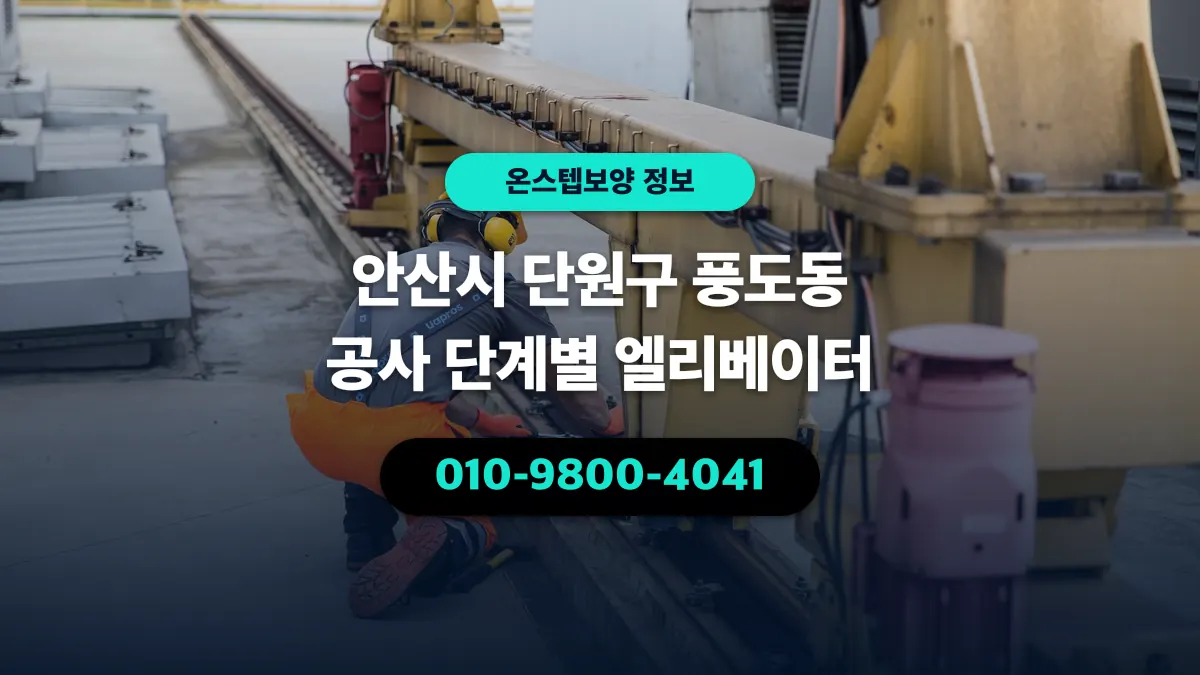 안산시 단원구 풍도동 공사 단계별 엘리베이터 - 온스텝보양