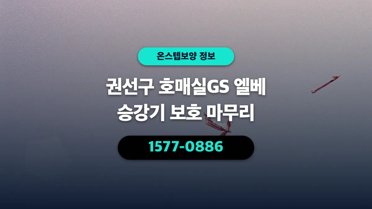 권선구 호매실GS 엘베 승강기 보호 마무리 - 온스텝보양