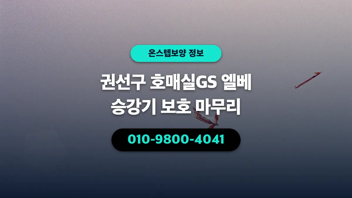 권선구 호매실GS 엘베 승강기 보호 마무리 - 온스텝보양