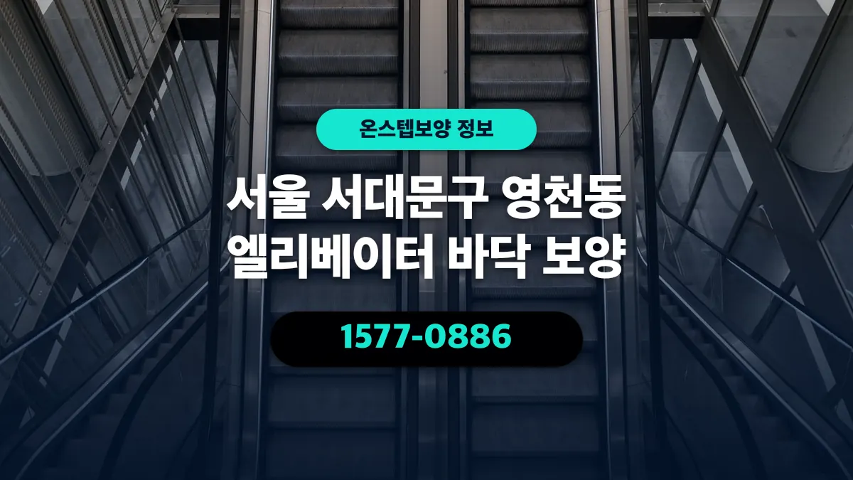 서울 서대문구 영천동 엘리베이터 바닥 보양 - 온스텝보양