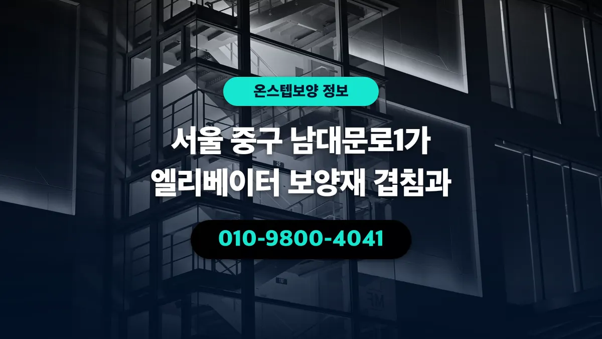 서울 중구 남대문로1가 엘리베이터 보양재 겹침과 - 온스텝보양