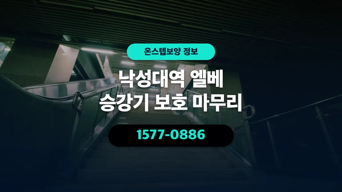 낙성대역 엘베 승강기 보호 마무리 - 온스텝보양