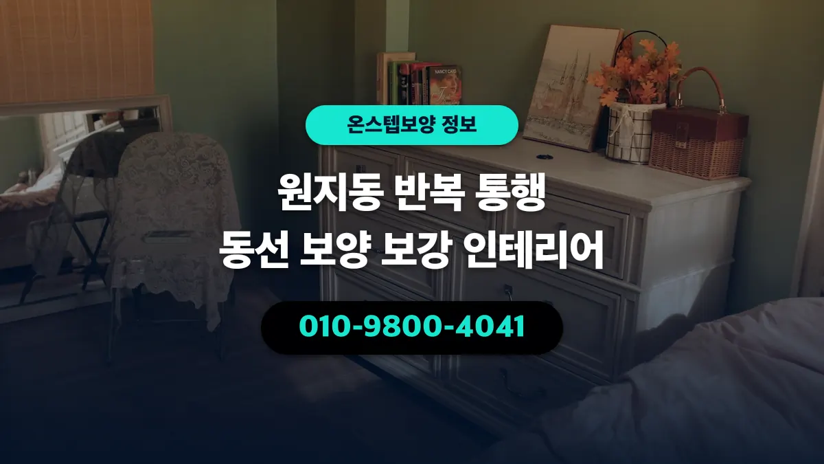원지동 반복 통행 동선 보양 보강 인테리어 - 온스텝보양