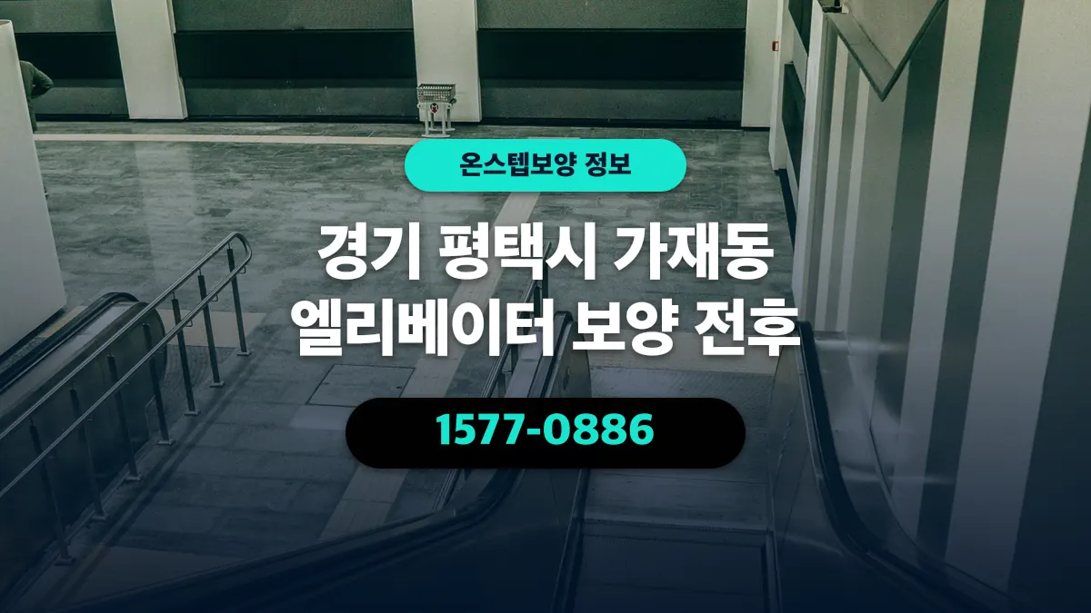 경기 평택시 가재동 엘리베이터 보양 전후 - 온스텝보양