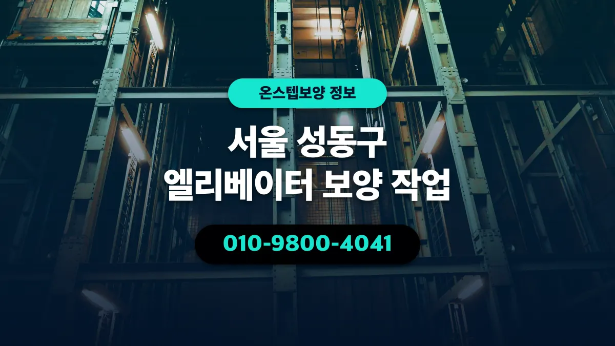 서울 성동구 엘리베이터 보양 작업 - 온스텝보양