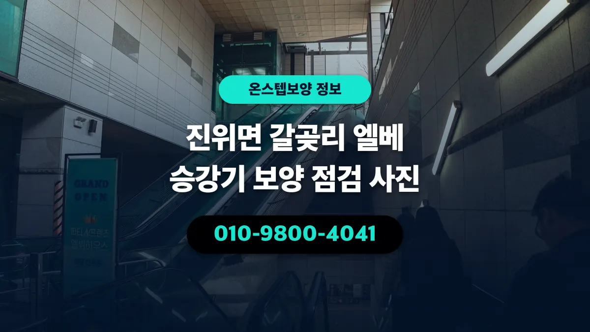 진위면 갈곶리 엘베 승강기 보양 점검 사진 - 온스텝보양