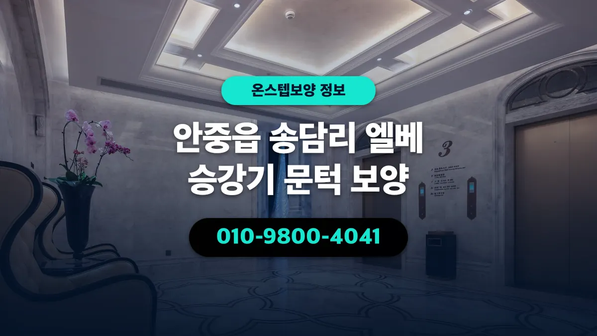 안중읍 송담리 엘베 승강기 문턱 보양 - 온스텝보양