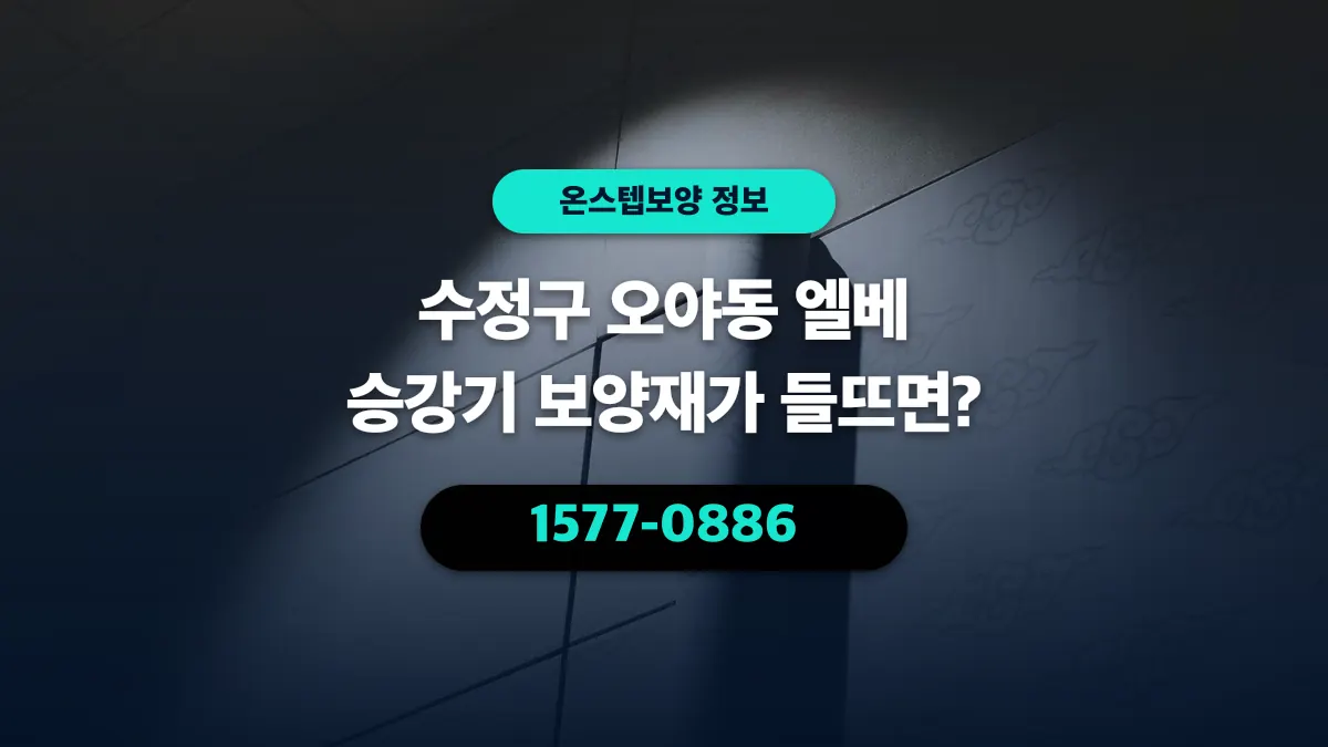 수정구 오야동 엘베 승강기 보양재가 들뜨면? - 온스텝보양