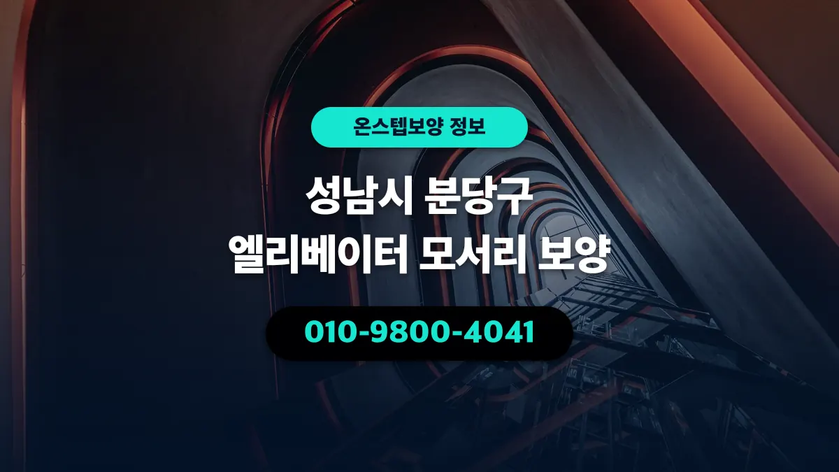 성남시 분당구 엘리베이터 모서리 보양 - 온스텝보양