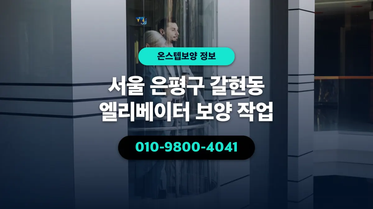 서울 은평구 갈현동 엘리베이터 보양 작업 - 온스텝보양