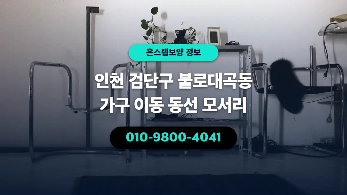 인천 검단구 불로대곡동 가구 이동 동선 모서리 - 온스텝보양