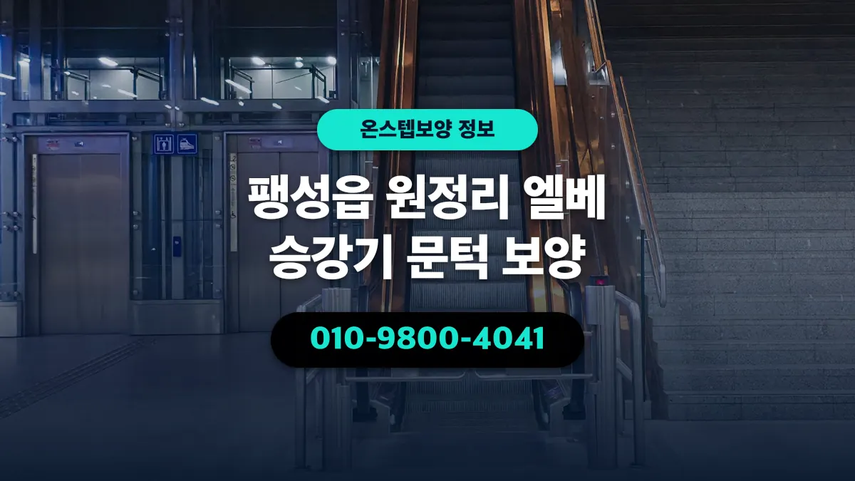 팽성읍 원정리 엘베 승강기 문턱 보양 - 온스텝보양