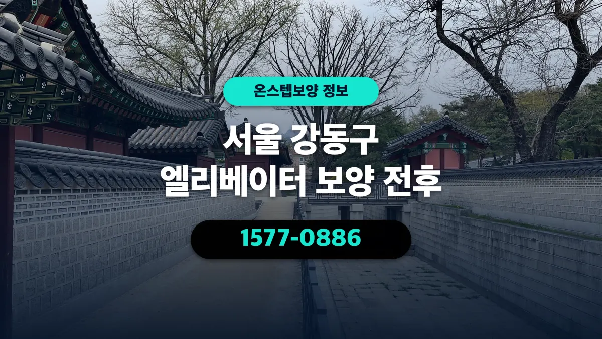 서울 강동구 엘리베이터 보양 전후 - 온스텝보양
