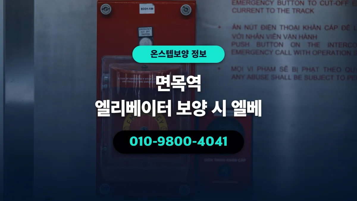 면목역 엘리베이터 보양 시 엘베 - 온스텝보양