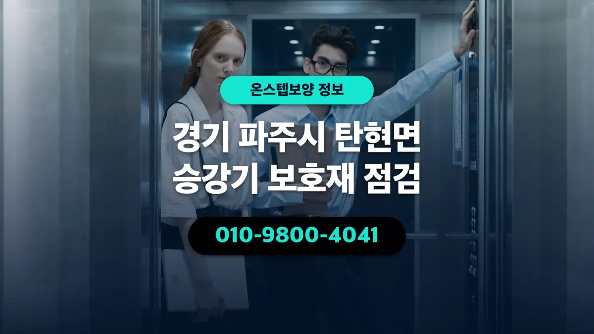 경기 파주시 탄현면 승강기 보호재 점검 - 온스텝보양