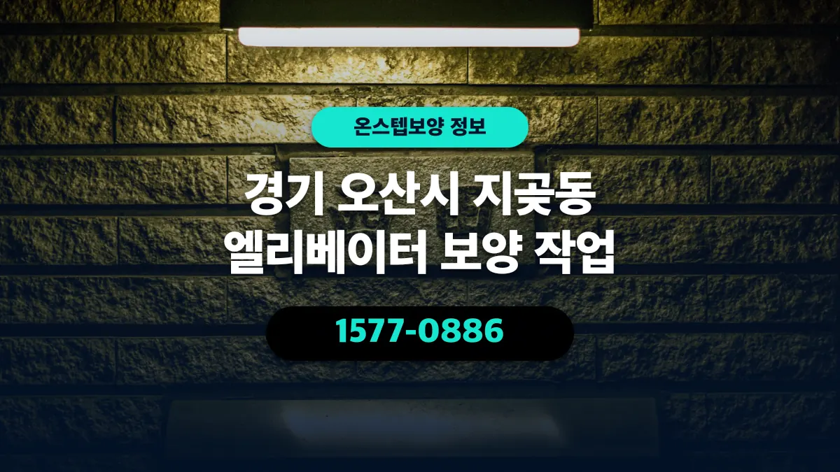 경기 오산시 지곶동 엘리베이터 보양 작업 - 온스텝보양