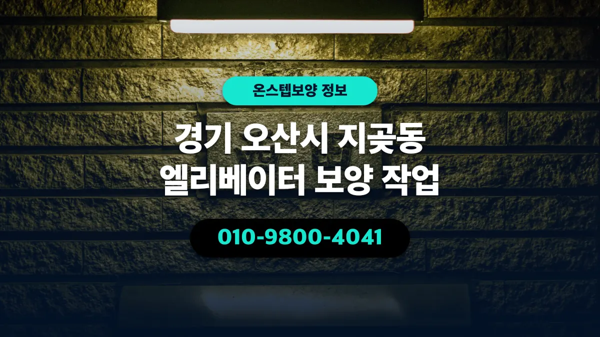 경기 오산시 지곶동 엘리베이터 보양 작업 - 온스텝보양