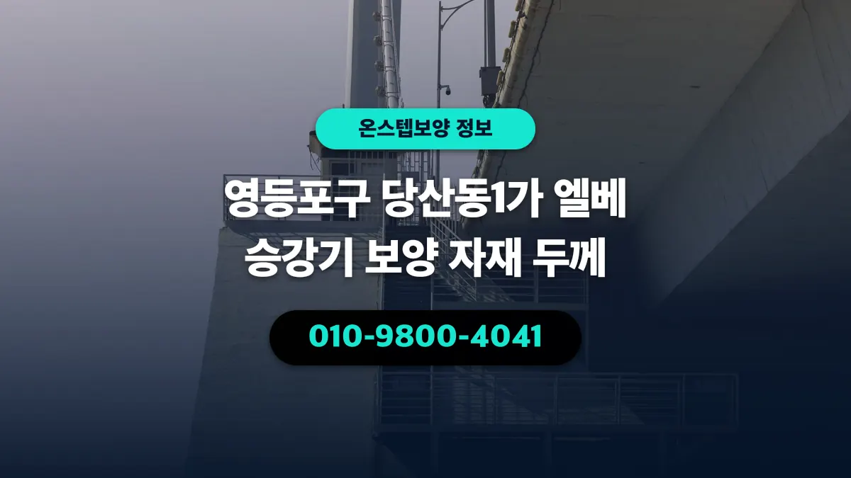 영등포구 당산동1가 엘베 승강기 보양 자재 두께 - 온스텝보양