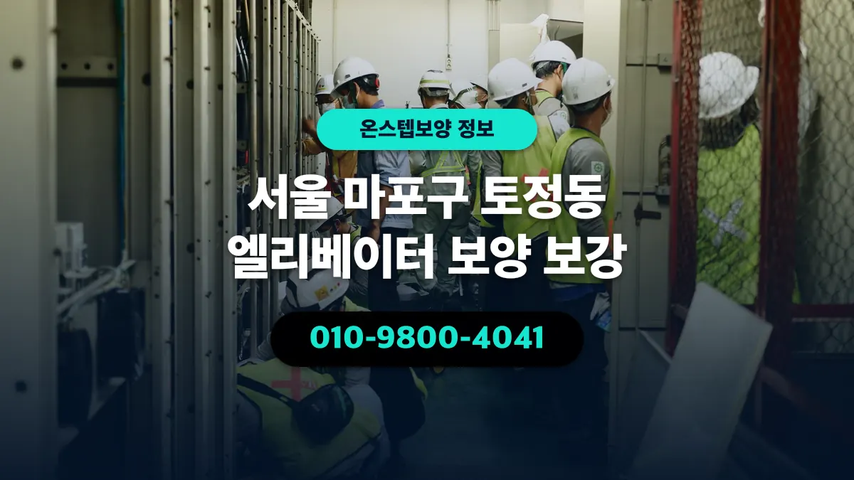 서울 마포구 토정동 엘리베이터 보양 보강 - 온스텝보양