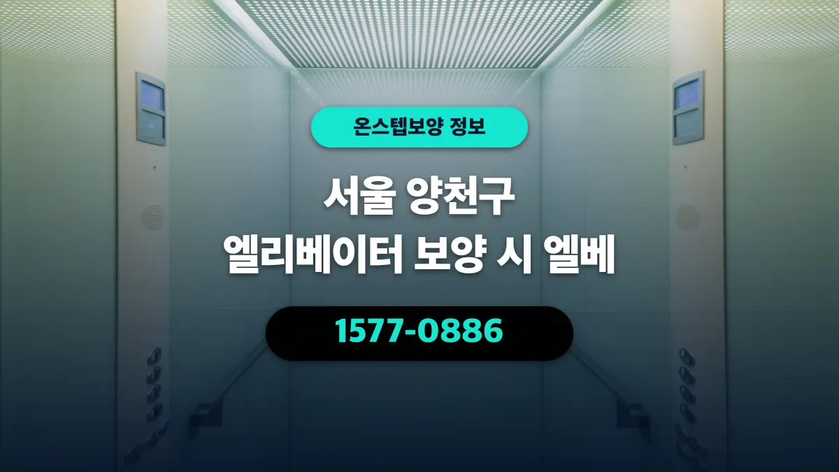서울 양천구 엘리베이터 보양 시 엘베 - 온스텝보양