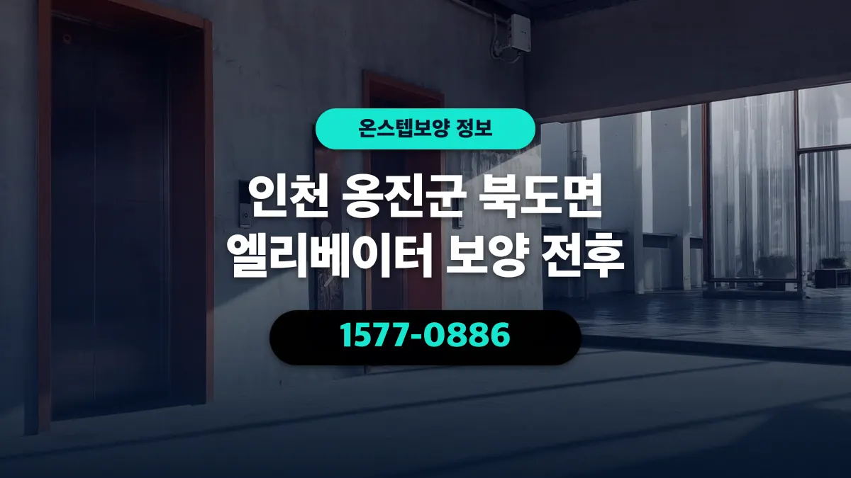 인천 옹진군 북도면 엘리베이터 보양 전후 - 온스텝보양