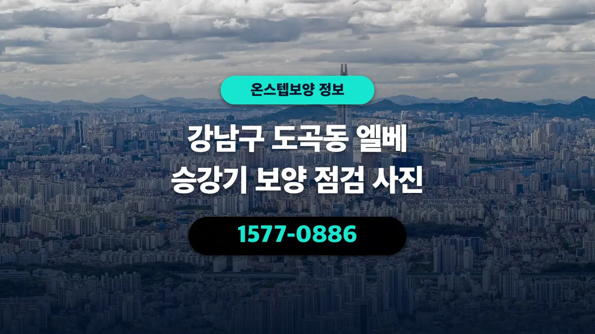 강남구 도곡동 엘베 승강기 보양 점검 사진 - 온스텝보양