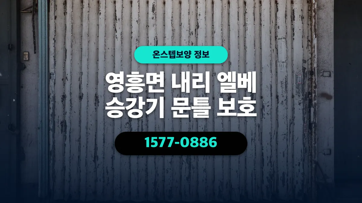 영흥면 내리 엘베 승강기 문틀 보호 - 온스텝보양