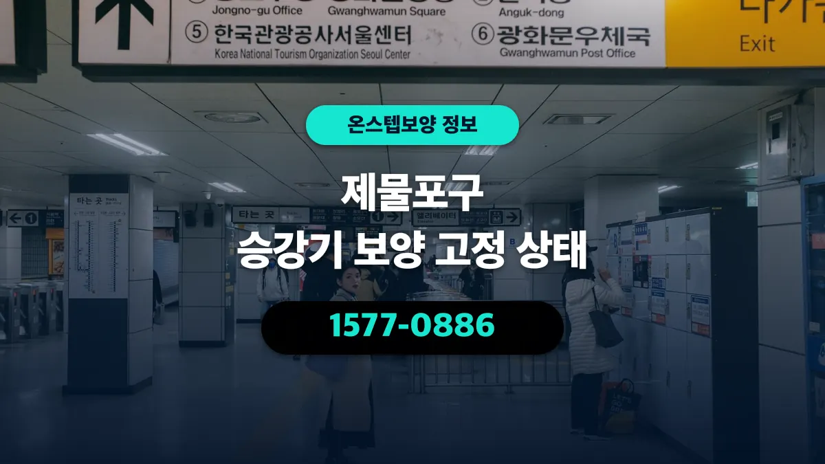 제물포구 승강기 보양 고정 상태 - 온스텝보양