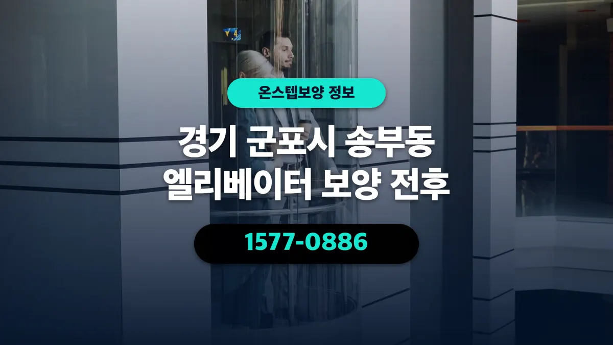 경기 군포시 송부동 엘리베이터 보양 전후 - 온스텝보양