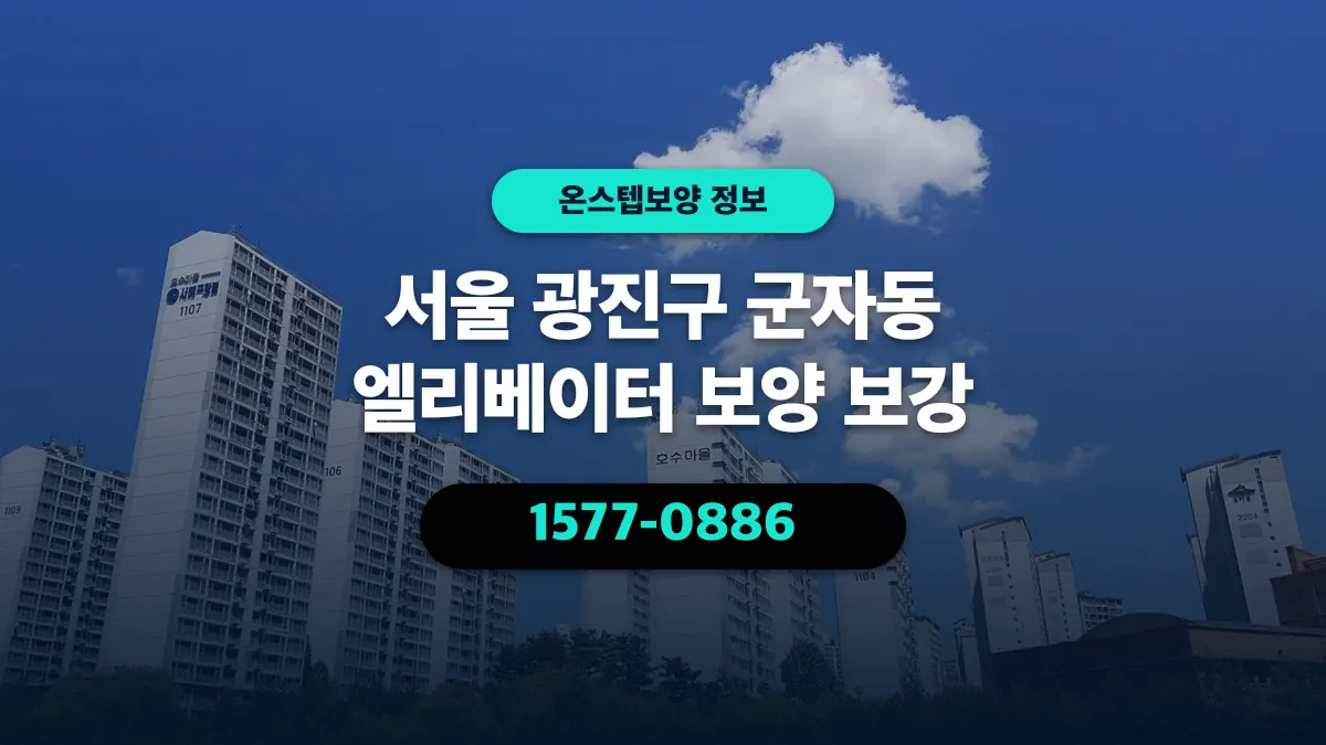 서울 광진구 군자동 엘리베이터 보양 보강 - 온스텝보양