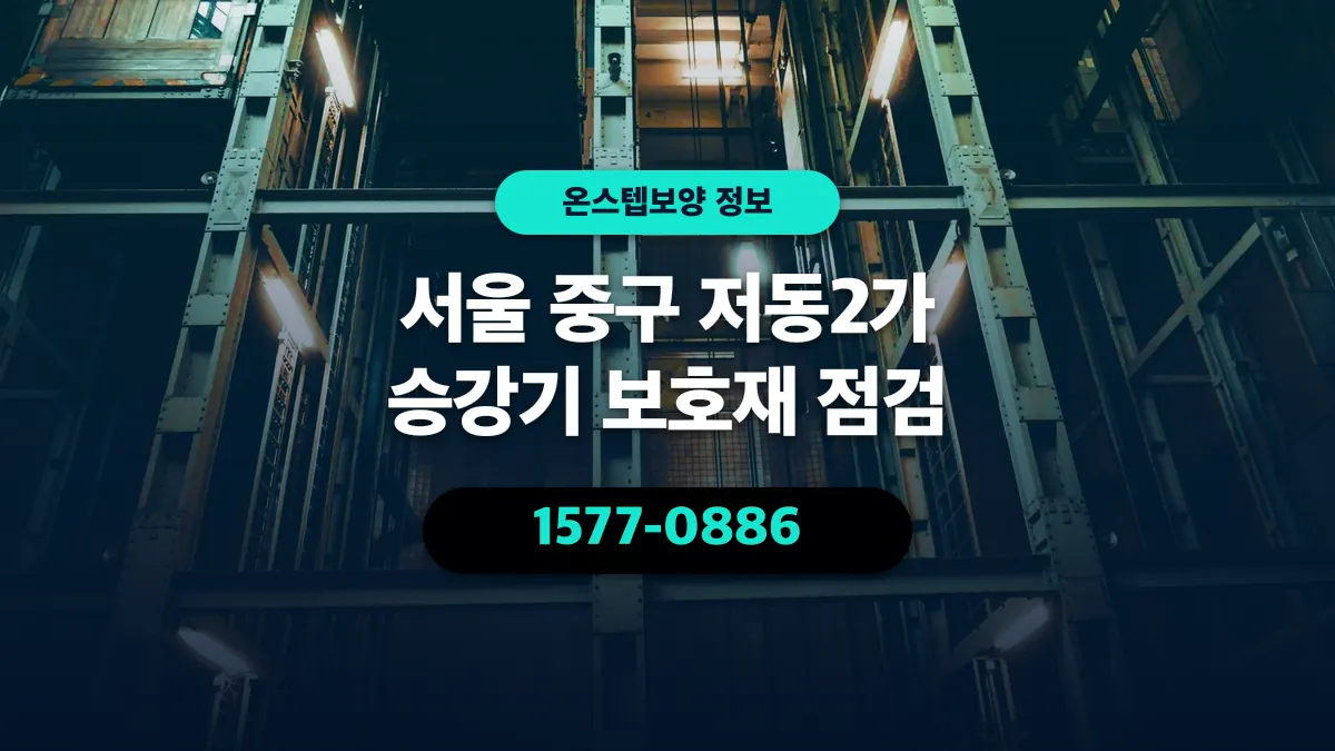 서울 중구 저동2가 승강기 보호재 점검 - 온스텝보양