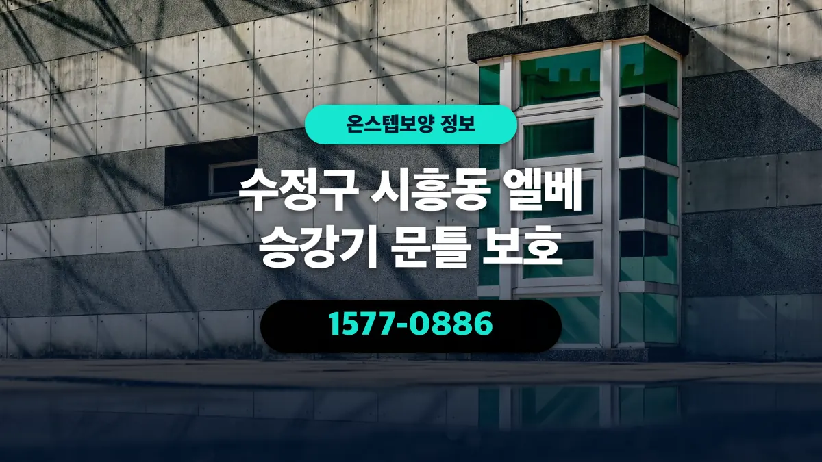 수정구 시흥동 엘베 승강기 문틀 보호 - 온스텝보양