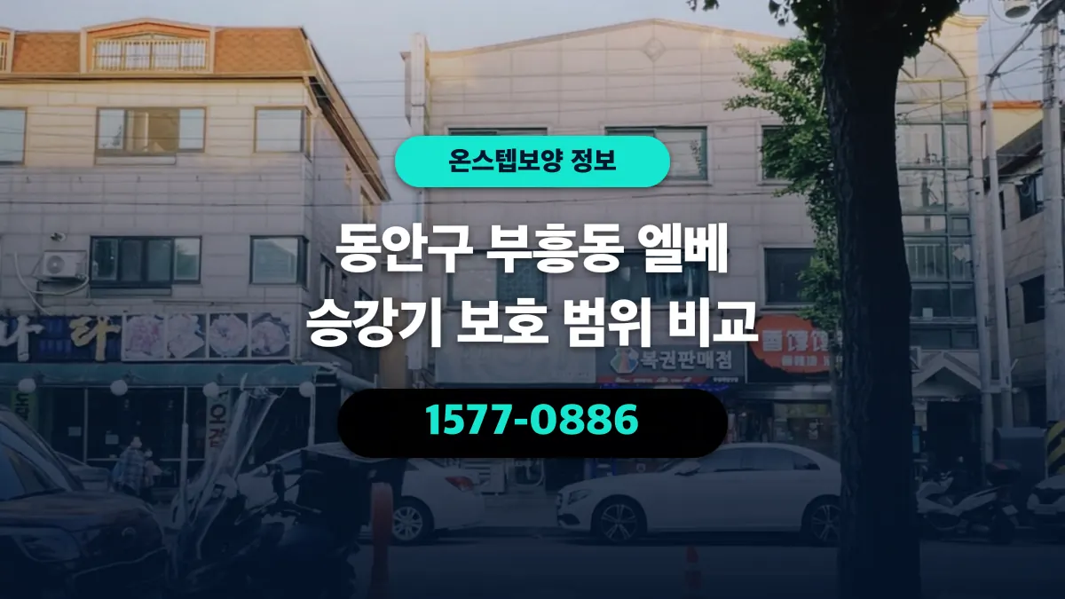 동안구 부흥동 엘베 승강기 보호 범위 비교 - 온스텝보양