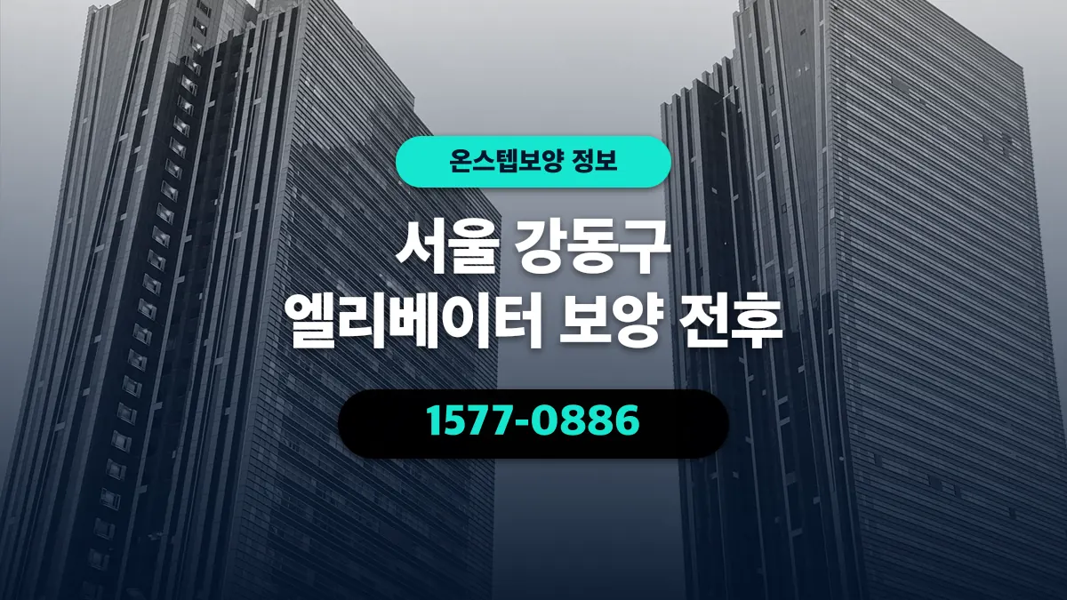 서울 강동구 엘리베이터 보양 전후 - 온스텝보양