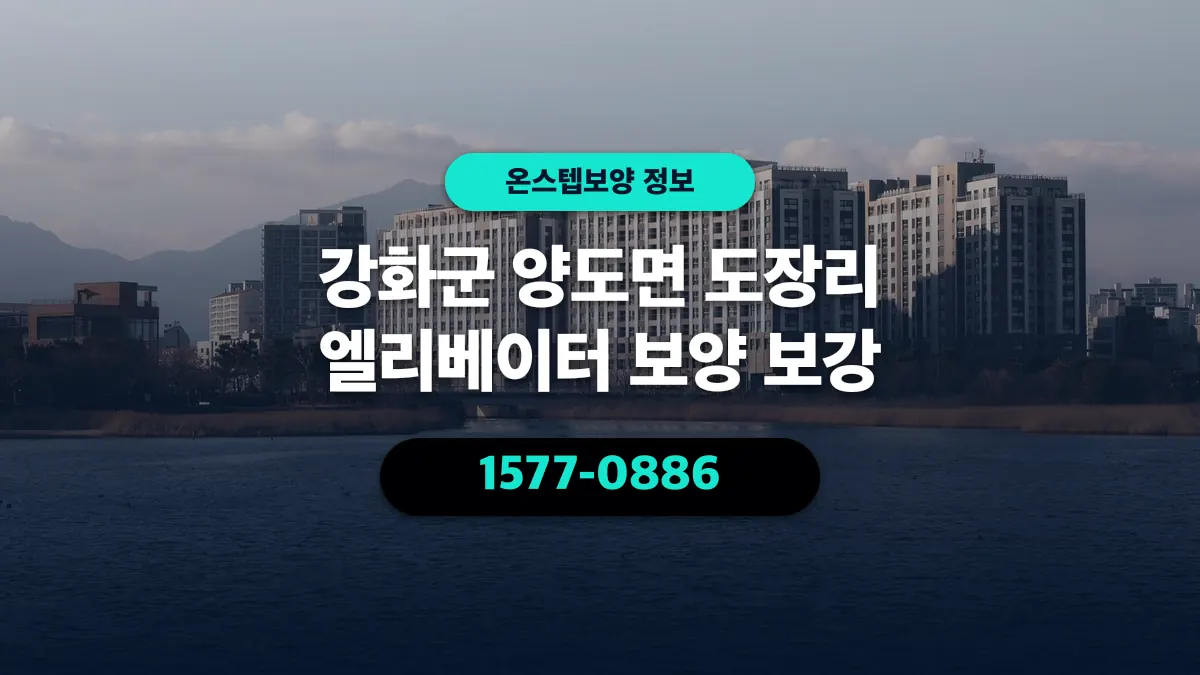 강화군 양도면 도장리 엘리베이터 보양 보강 - 온스텝보양
