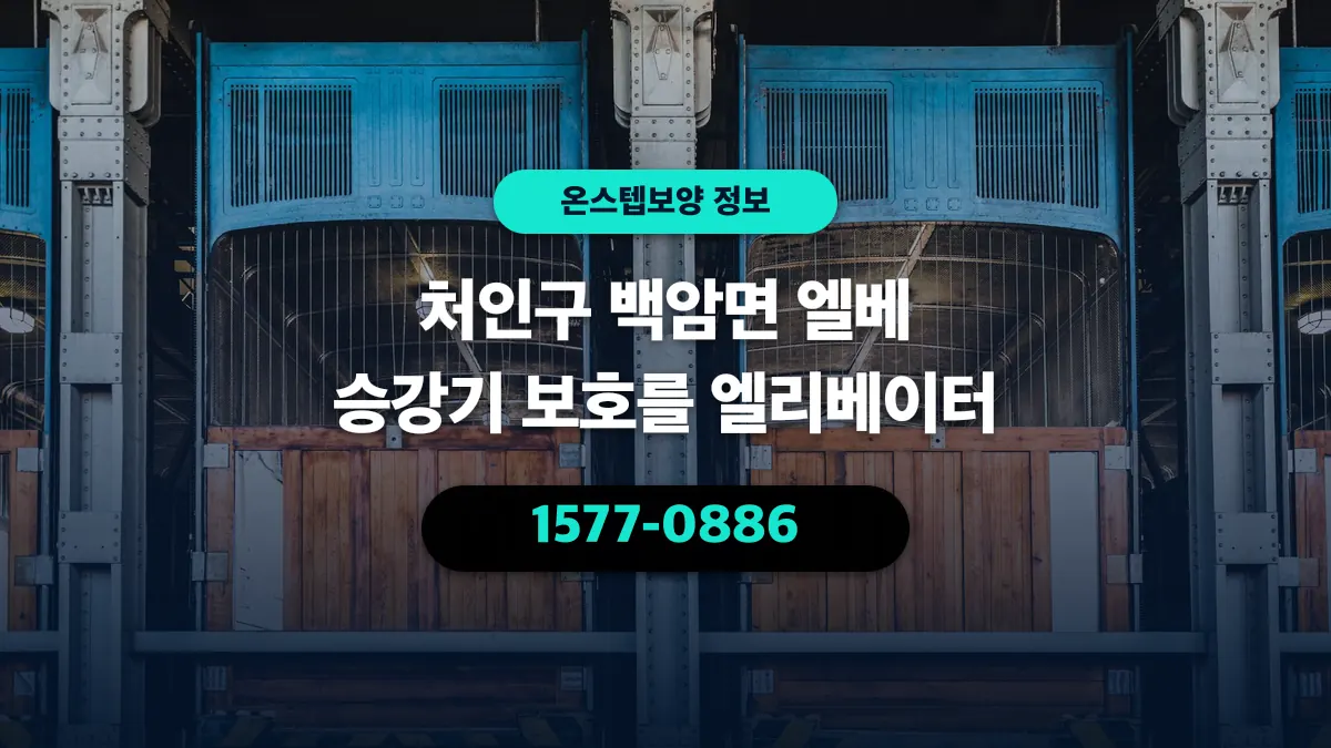 처인구 백암면 엘베 승강기 보호를 엘리베이터 - 온스텝보양