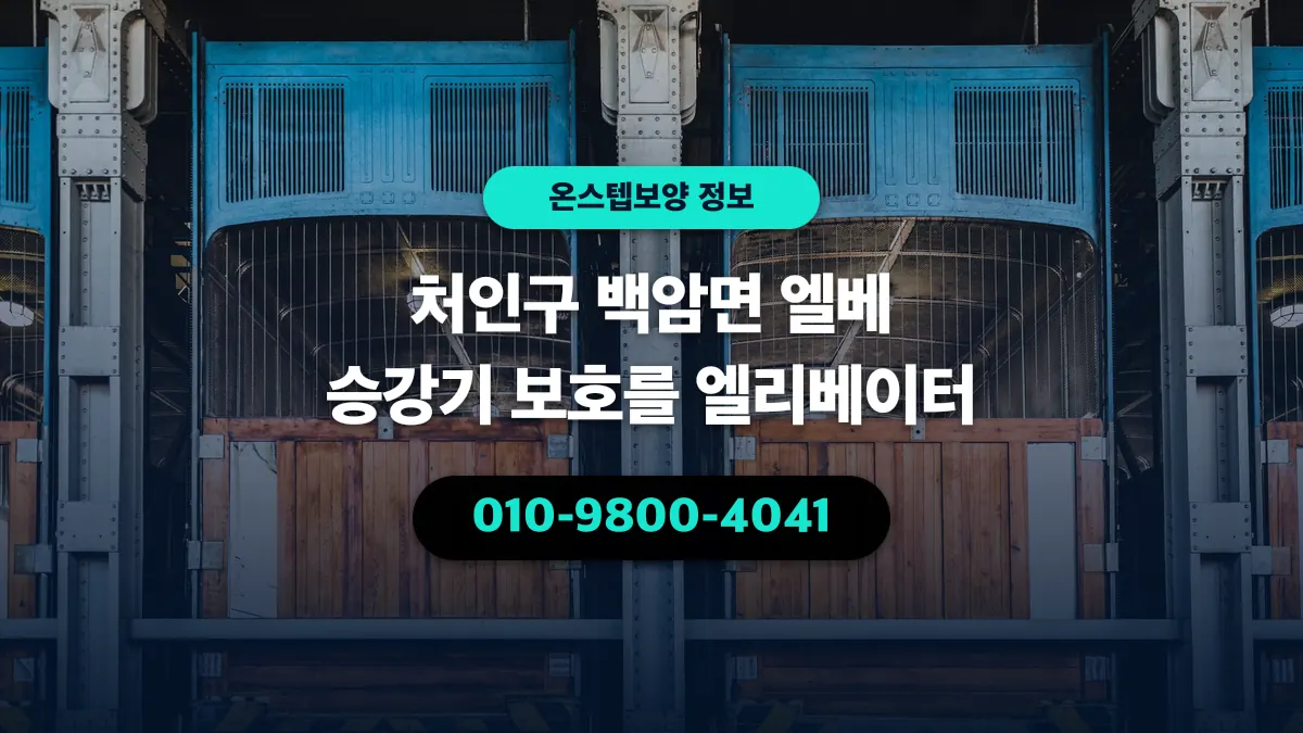 처인구 백암면 엘베 승강기 보호를 엘리베이터 - 온스텝보양