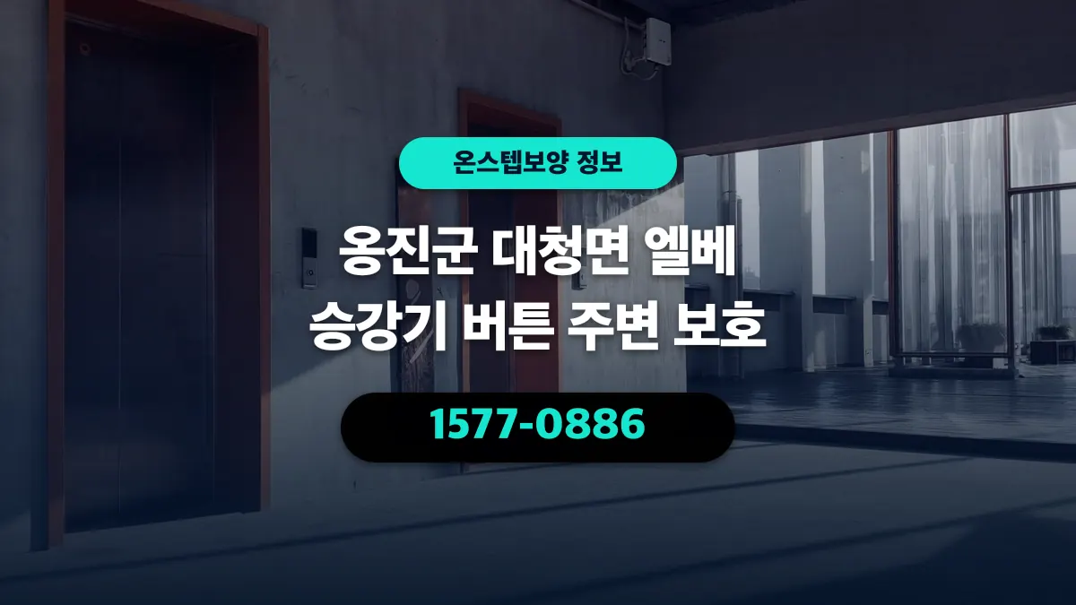 옹진군 대청면 엘베 승강기 버튼 주변 보호 - 온스텝보양