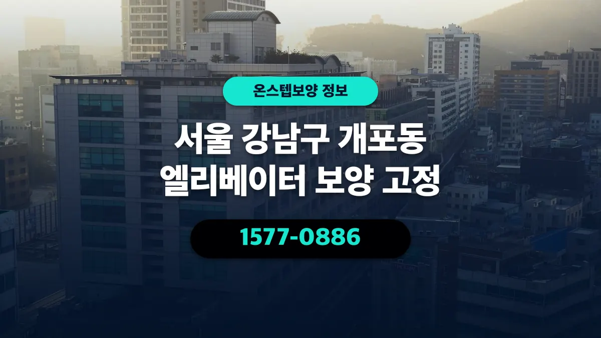 서울 강남구 개포동 엘리베이터 보양 고정 - 온스텝보양