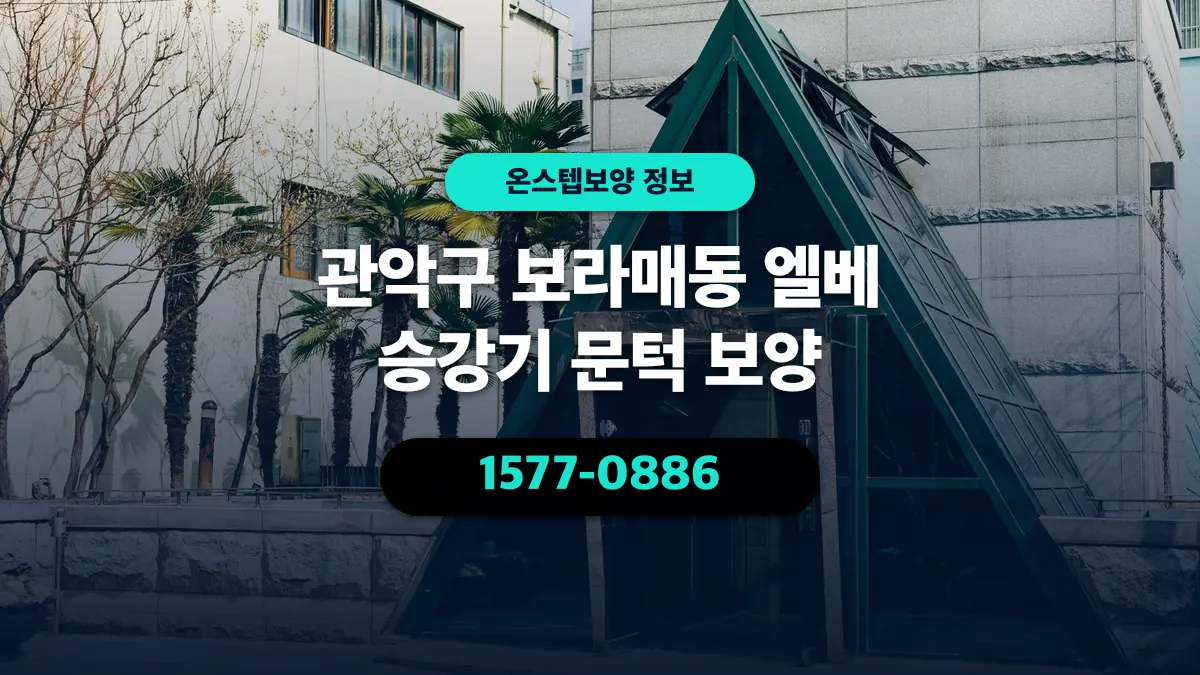 관악구 보라매동 엘베 승강기 문턱 보양 - 온스텝보양