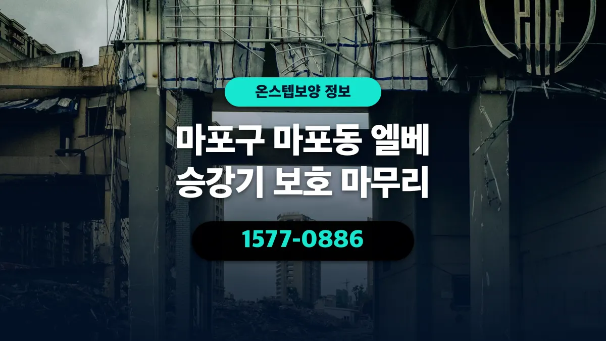마포구 마포동 엘베 승강기 보호 마무리 - 온스텝보양