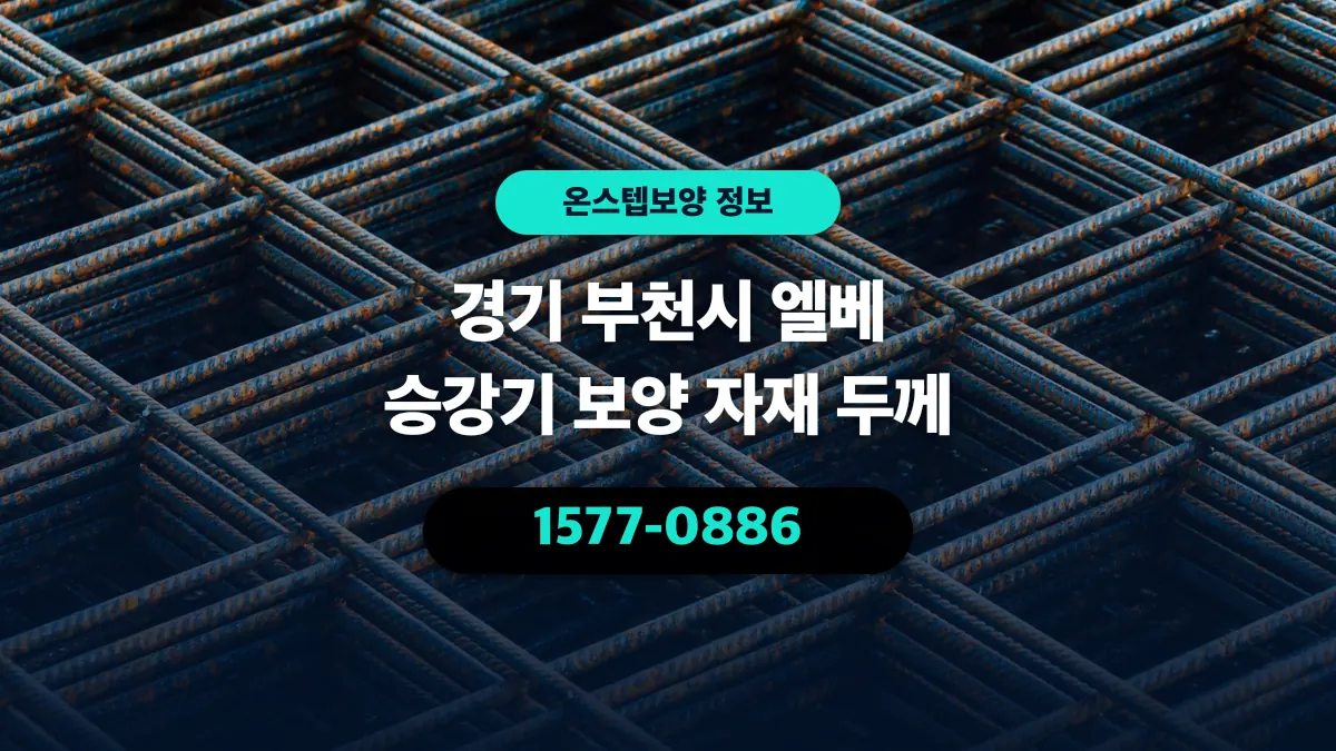 경기 부천시 엘베 승강기 보양 자재 두께 - 온스텝보양