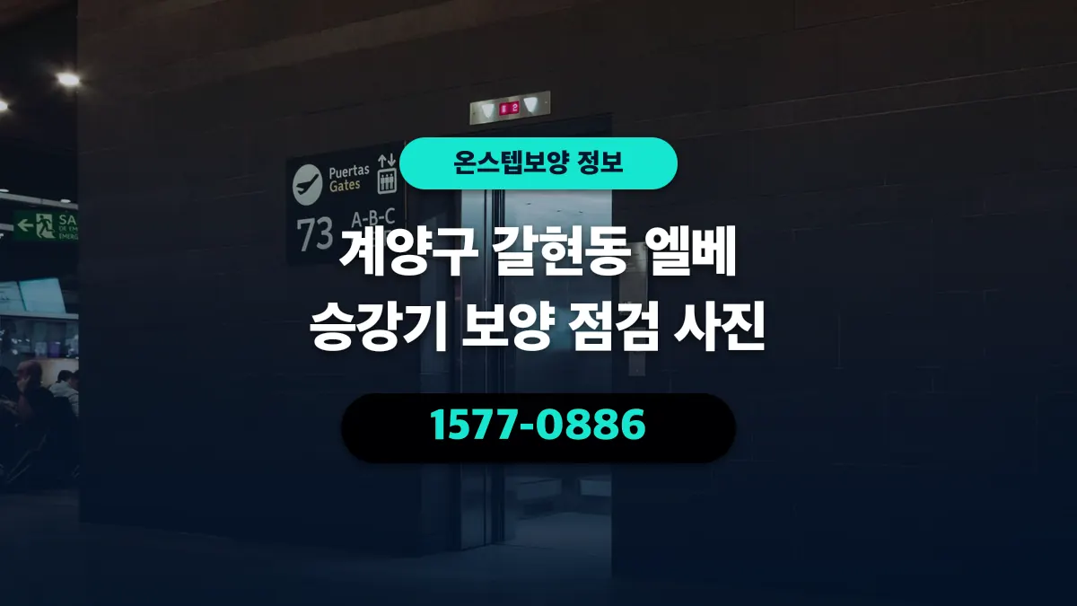 계양구 갈현동 엘베 승강기 보양 점검 사진 - 온스텝보양