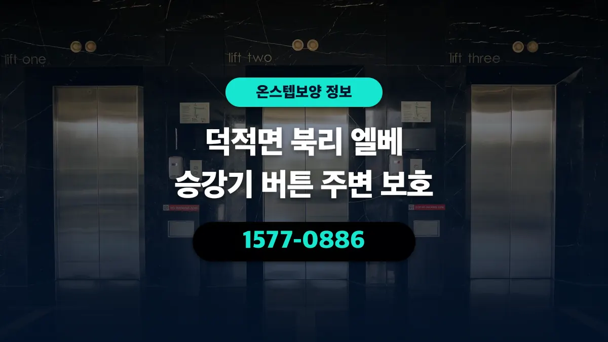덕적면 북리 엘베 승강기 버튼 주변 보호 - 온스텝보양