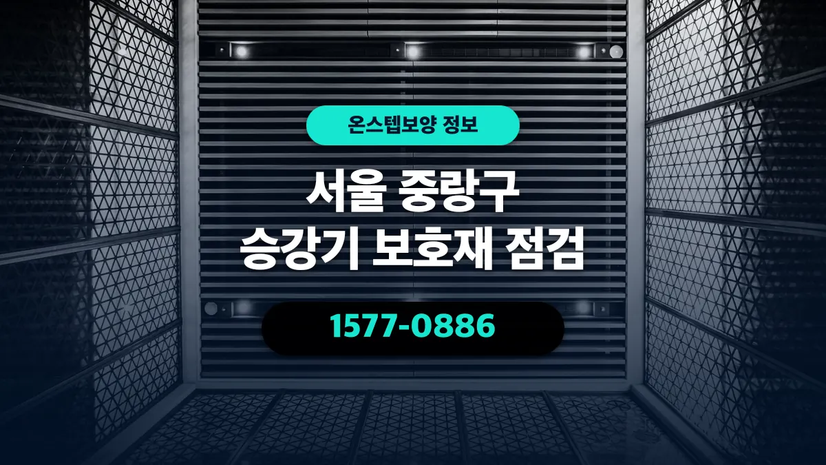 서울 중랑구 승강기 보호재 점검 - 온스텝보양