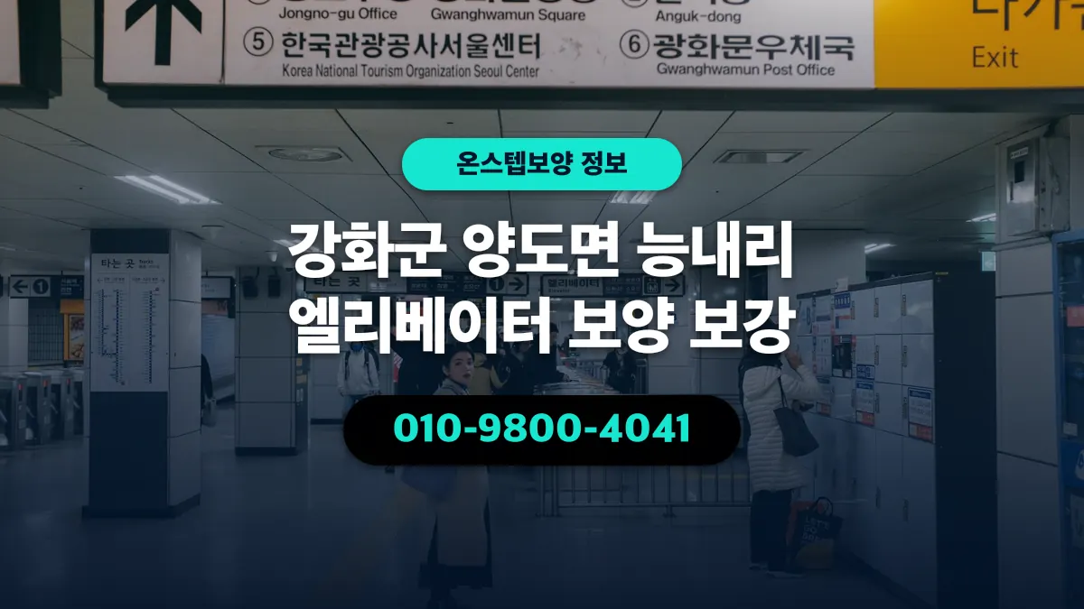 강화군 양도면 능내리 엘리베이터 보양 보강 - 온스텝보양