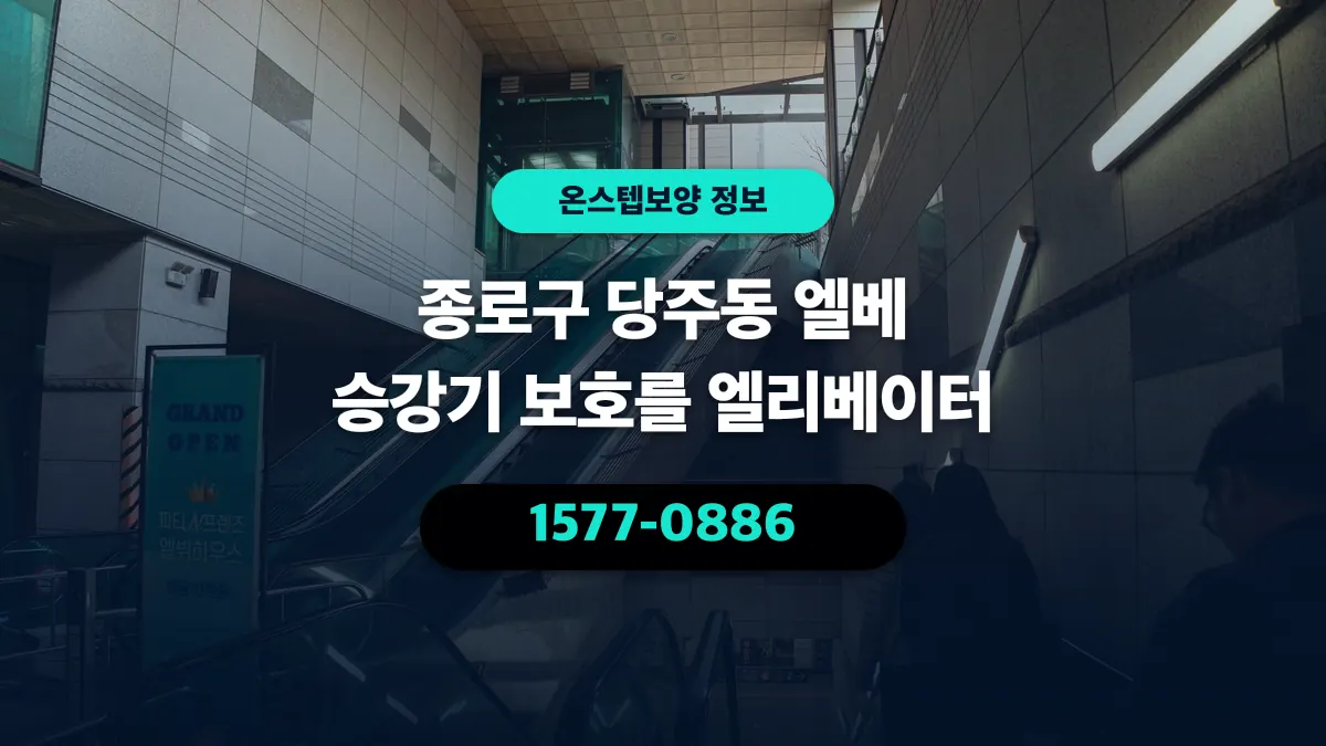 종로구 당주동 엘베 승강기 보호를 엘리베이터 - 온스텝보양