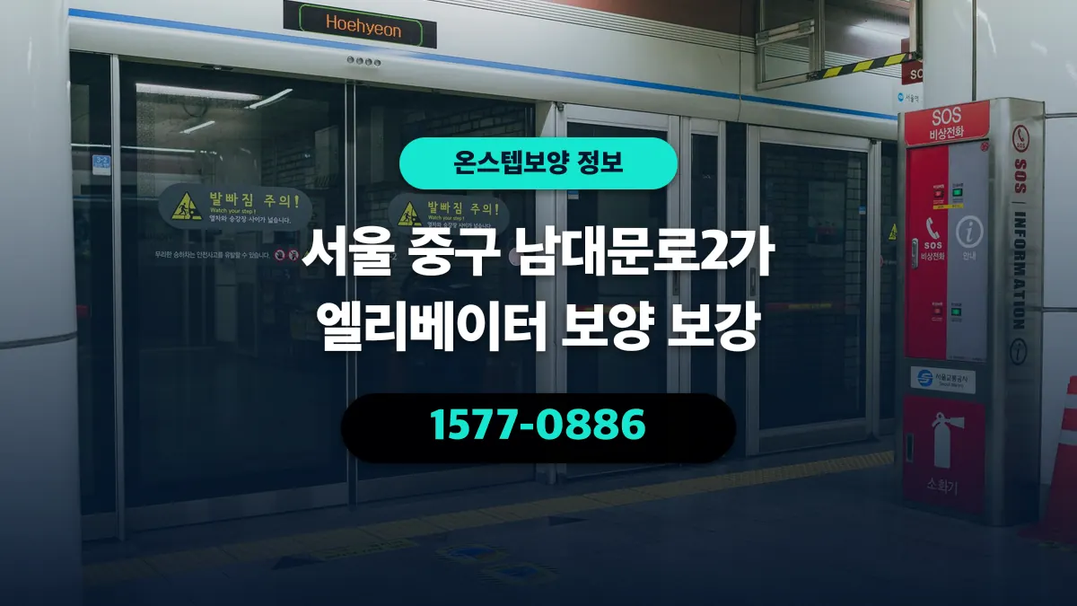 서울 중구 남대문로2가 엘리베이터 보양 보강 - 온스텝보양