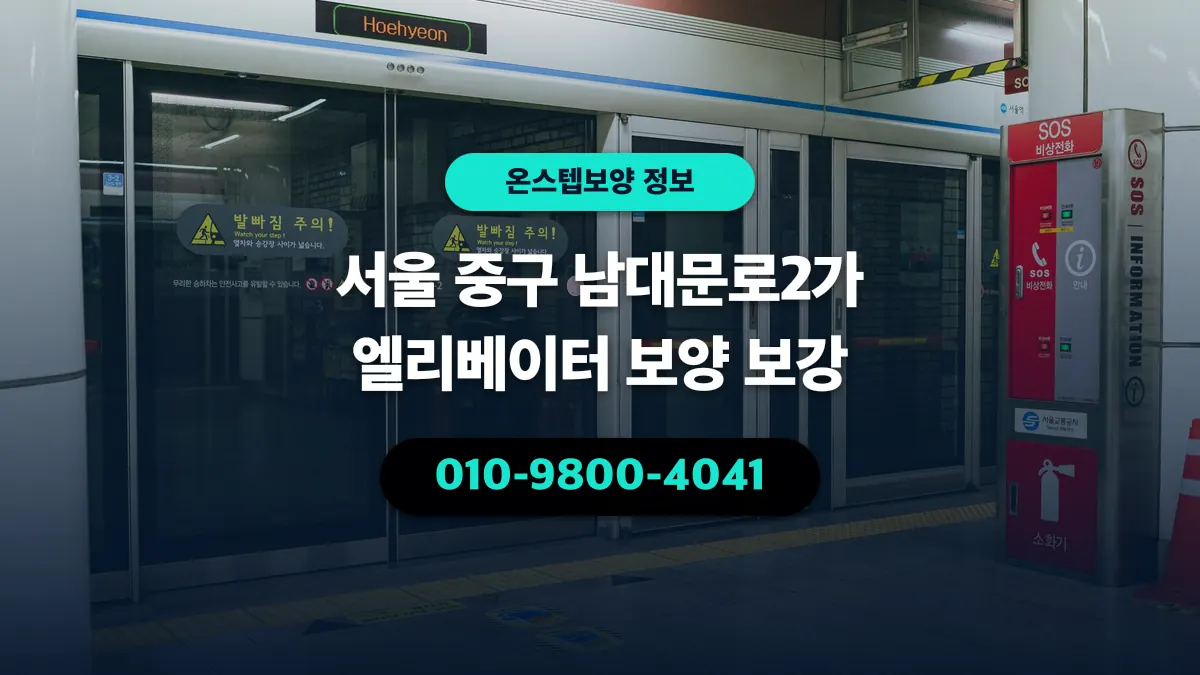 서울 중구 남대문로2가 엘리베이터 보양 보강 - 온스텝보양
