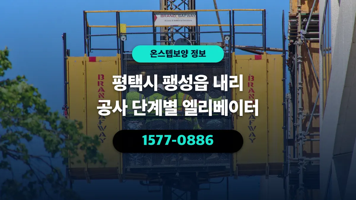 평택시 팽성읍 내리 공사 단계별 엘리베이터 - 온스텝보양